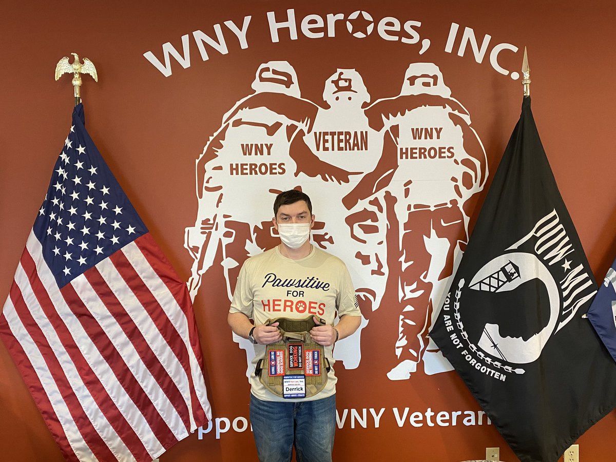 WNYHeroes's tweet photo. Please help us welcome our newest Veteran (Tim Dotzler) to our #PawsitiveforHeroes #servicedog program. Tim will be receiving his new dog on April 21st. Thank you #DerrickCorporation for helping change this heroes life forever. #PTSD #TBI #Changeforever #LifeChange https://t.co/FikNFyfjuX