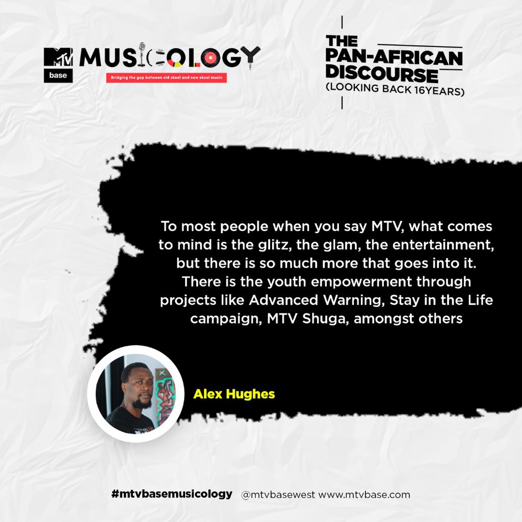 MTVBaseWest's tweet photo. Well according to @djx_el, when hear say MTV, what comes to mind is the glitz, the glam, the entertainment, but there is so much more that goes into it. There is the youth empowerment through projects like #AdvancedWarning, @MTVShuga &amp; others #MTVBaseMusicology https://t.co/6Csxzqs1l9