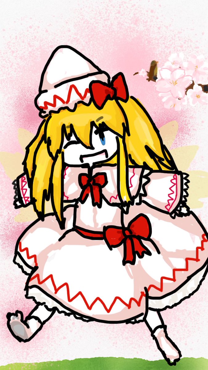 KOUMQ1's tweet photo. #過去絵と現在絵を比較してみようキャンペーン
#東方Project #東方絵描きさんと繋がりたい
#東方イラスト　#リリーホワイト 
←2021.4.1              2019.4.1→ https://t.co/hzVSV0Om1n