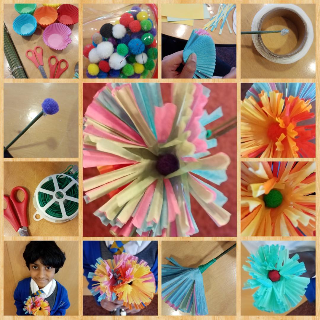 On Monday the children made these cute flower 🌺 bouquets using sticks, cup cake cases and a pom pom! How beautiful do they look? 🌷Super easy to make 🧵#arts #artsandcrafts #artsandcraftsmovement #artsandcraftsforkids #kidsartsandcrafts #crafts #craftsforkids #craftsofinstagram