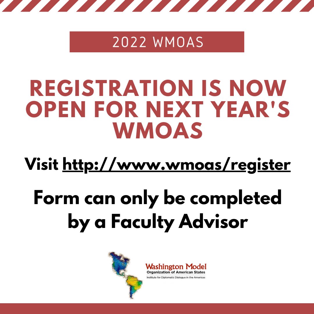 iddawmoas's tweet photo. Registration for the #2022WMOAS is now open. Visit ➡️ https://t.co/l8foS0vERh Form has to be completed by a Faculty Advisor 👨‍🏫👩‍🏫 https://t.co/s4mRyL8aLv