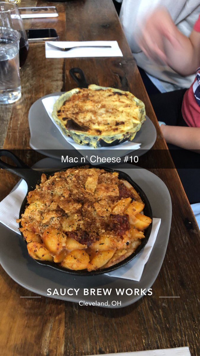 <a href="/CLEMacNCheese/">Cleveland Mac N Cheese Week</a> Lunch <a href="/saucybrewworks/">Saucy Brew Works</a> was fantastic. Two kinds of Mac that both were great!