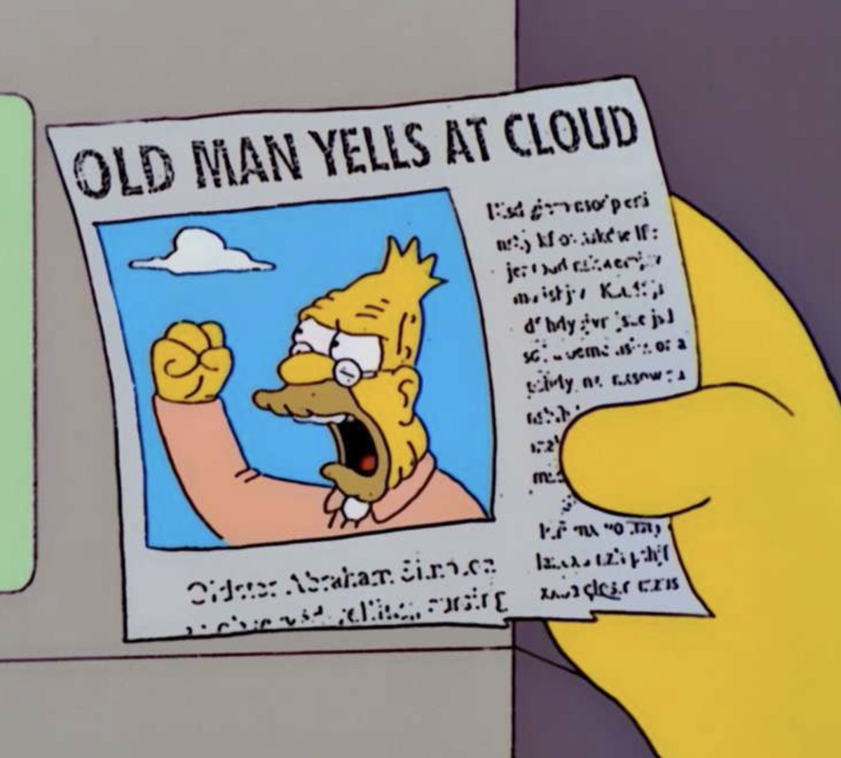 OLD MAN BOMBS AT CLOUD