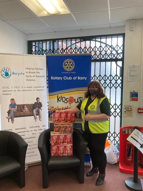 Generous donation of Easter Eggs for our clients and their children dropped off today by Barry Rotary Club #Easter2021 #domesticabuseawareness #donations