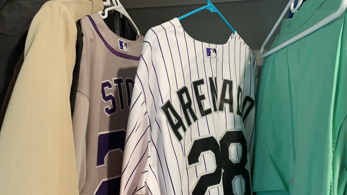 SpaceRanger5280's tweet photo. @Rockies Looking through my jersey collection and see the only purple pinstripes I own is............. Yep... Arenado...
#FireBridich
#SellTheRockies
#SentFromMyiPad https://t.co/mgXM9AjSjI