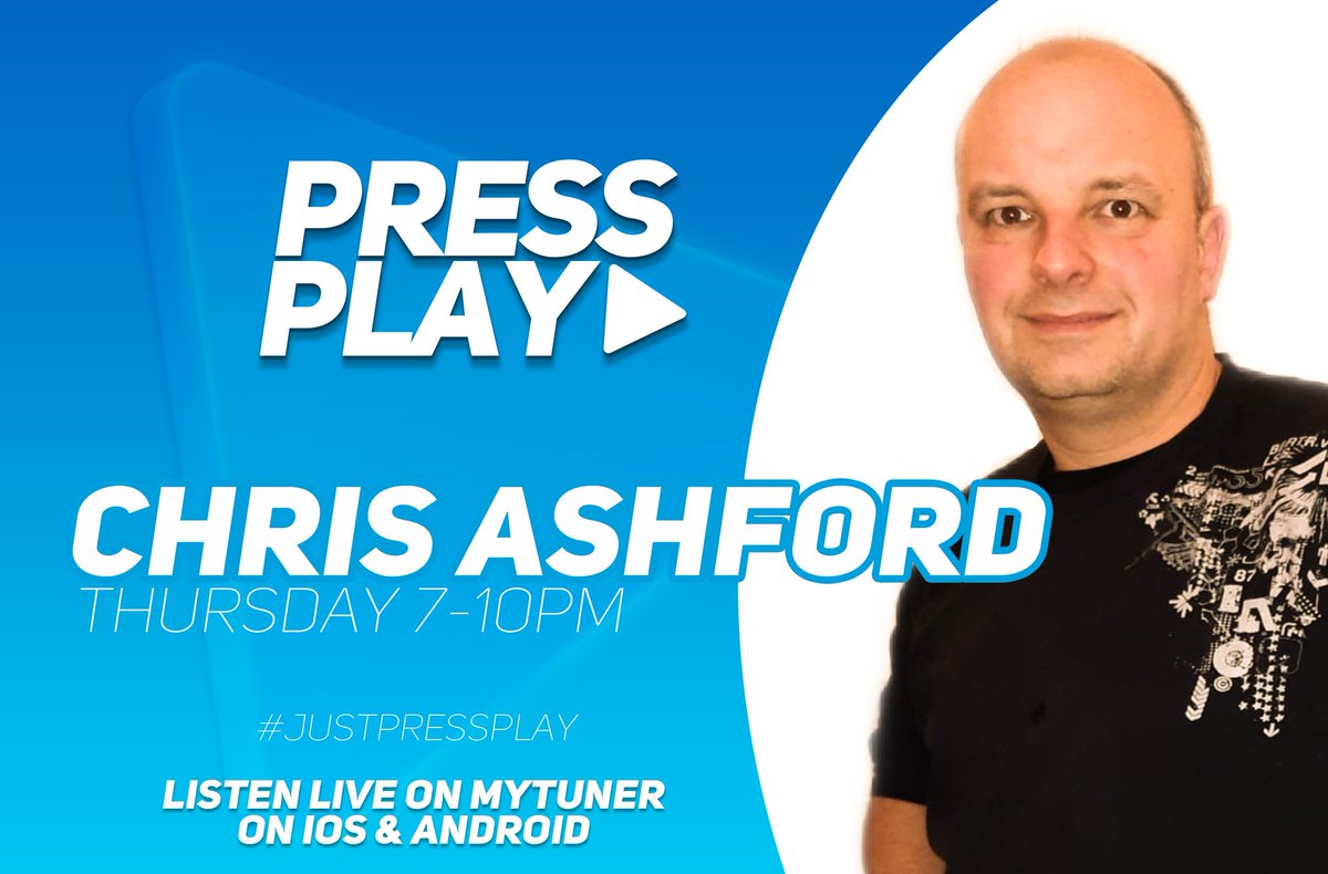 ChrisHostandDJ's tweet photo. Right...it might be Thursday but we are going into the long weekend in style on @MyPressPlayUK 
Come and join me now!

Online 🌍 | Mobile 📱 | Speaker 🔈 https://t.co/rEIBNOOGcE