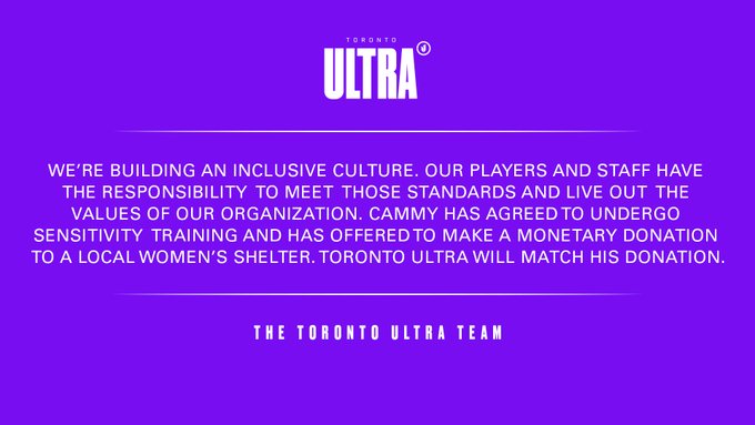 JakeSucky's tweet photo. The Toronto Ultra for Call of Duty will be having pro player Cammy undergo both sensitivity training and donating to a local shelter for his use of the word "cunt" in a tweet last night.

This is not an April Fools joke https://t.co/K8TFOfI8Ai