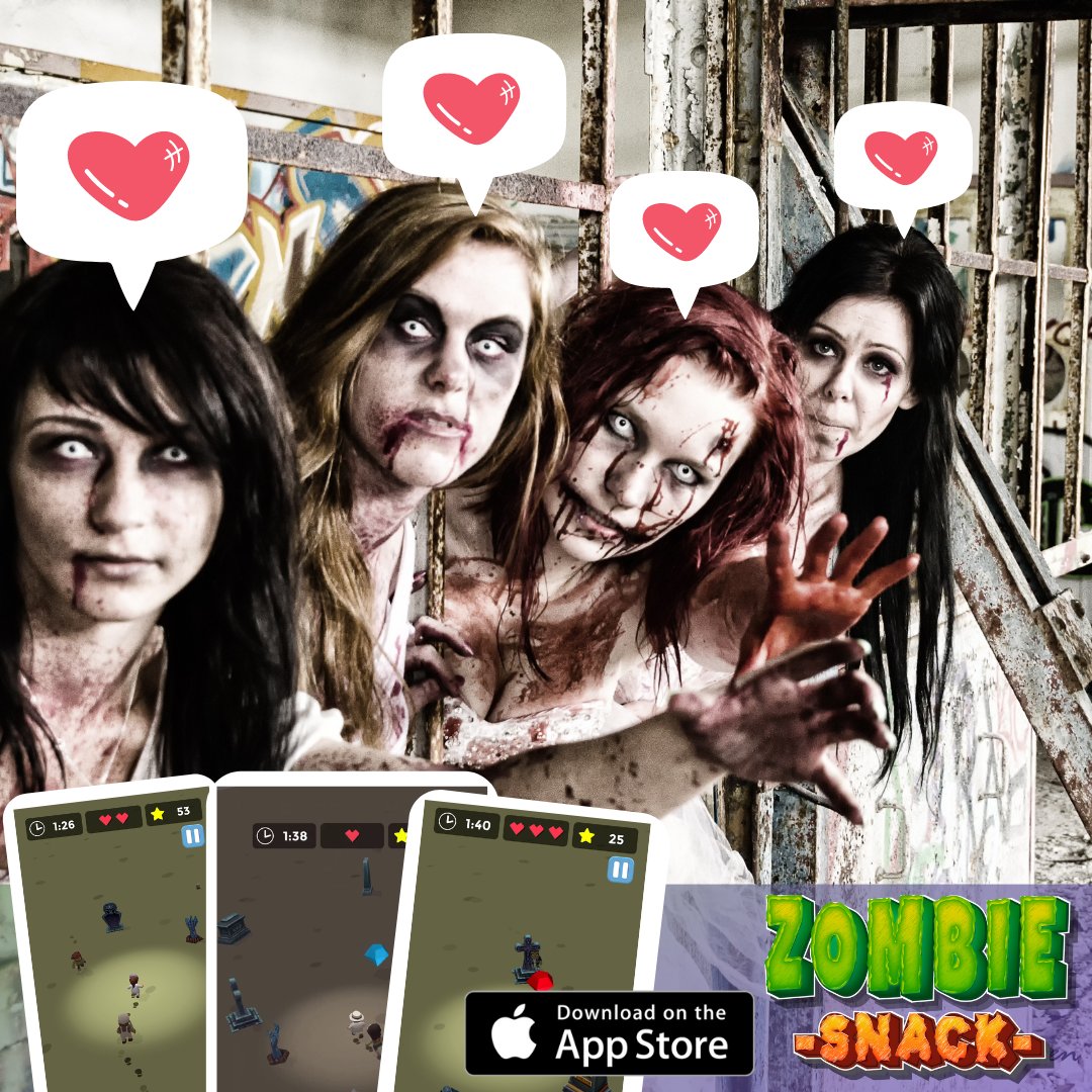 Which girl do you prefer??? Find true love in our game ZOMBIE SNACK here: apple.co/3v77N2Z
#zombie #ios #twd #skillz #mobile #gamer #videogames #indiepr #robotsaid #gamedev #indiedev #unity3d #madewithunity #game #unity #dev #apple  #zombie #undead #dead #challenge #esport