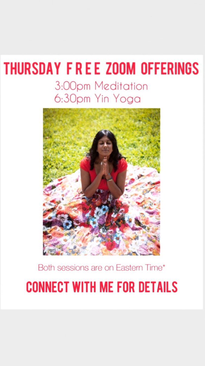 Join me today on zoom for FREE Meditation &amp; YinYoga 🙏🏾 Message me directly with your email and I’ll send you the zoom link. 

#zoomclass #nyc #meditationclass #yinyogaclass #onlineclasses #freeclasses