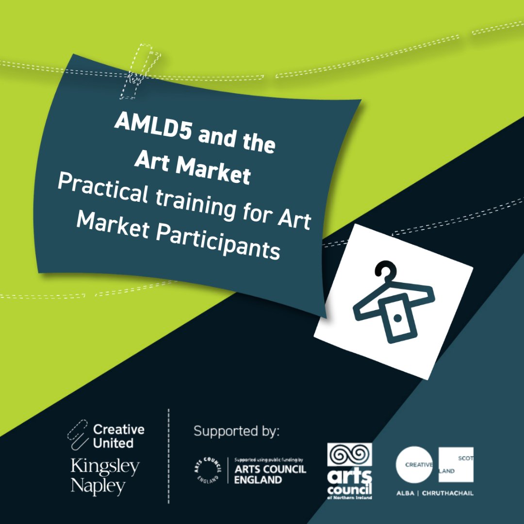 artaml_'s tweet photo. The 10 June deadline to register as an AMP is fast approaching. @CreativeUtdUK is launching a series of free training sessions to get you #AML ready - in partnership with @kingsleynapley. Register via https://t.co/DzrtDqUBRr #5MLD #antimoneylaundering #AMLtraining https://t.co/T9sGmNng4r