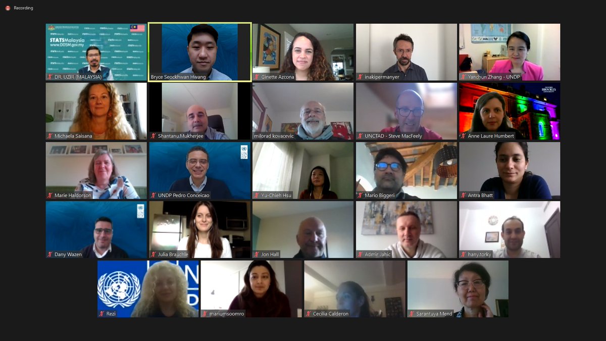 HDRUNDP's tweet photo. Day 2 of the @HDRUNDP Statistical Advisory Panel featured rich discussions on our forthcoming gender indices, as well as the tools & communications initiatives underway to make #Data4HumanDev more accessible than ever. Many thanks to our panel members for their helpful inputs! https://t.co/iBWVbEth21