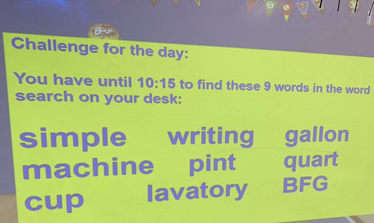 JENNIFERMN1's tweet photo. Happy April Fools Day! Here is a series of pics of my little joke in honor of the day. A word search challenge that contained none of the listed words.  5 minutes of work before the reveal! Students were rewarded with a treat and lots of laughs!#nelsonsuperheroes #tlap https://t.co/dQmzThpCIQ