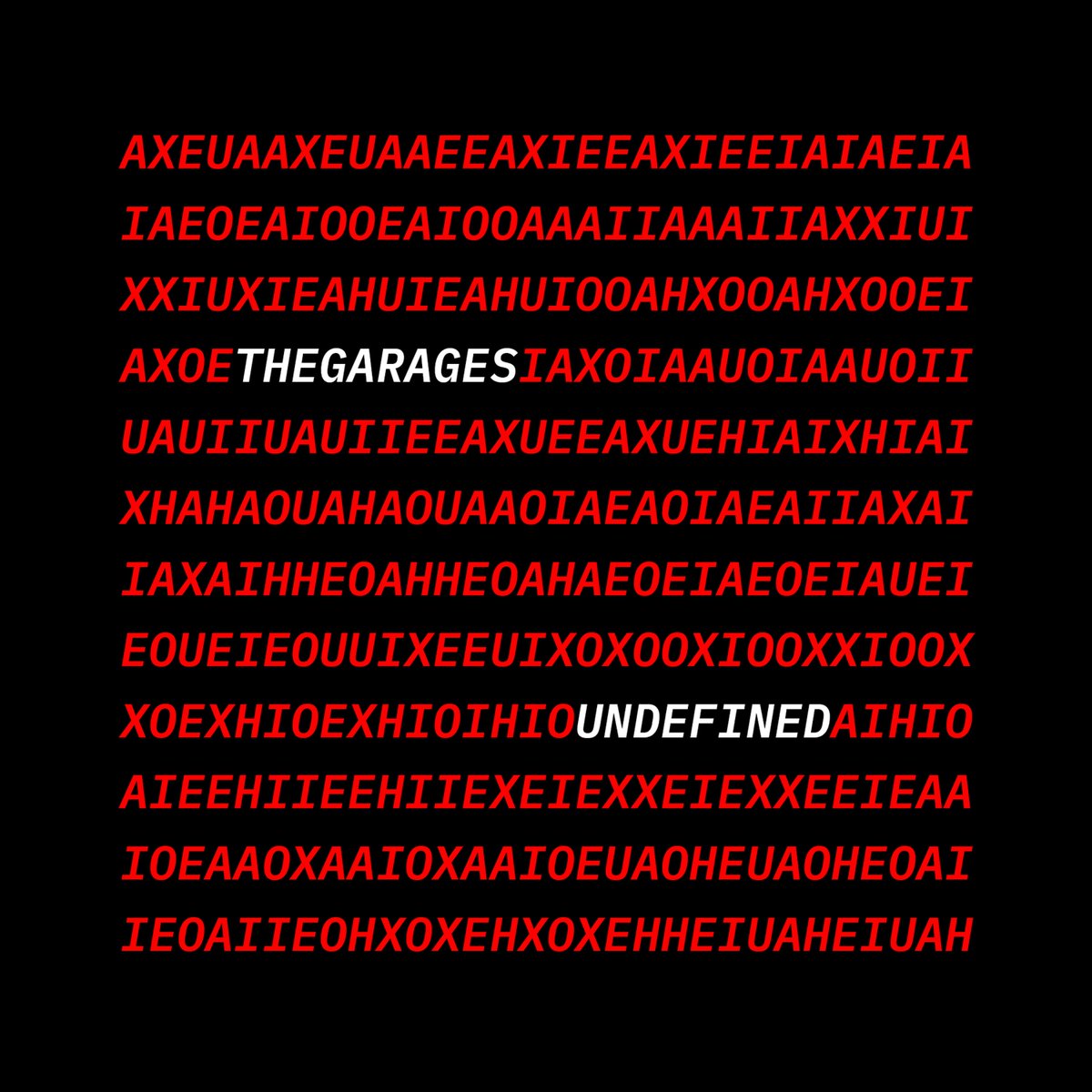 hey folks! big news! tomorrow we're releasing "undefined," our newest 5-song ep, for #BandcampFriday

no this isn't a joke, this is real, and we're super stoked, it rules.

check out the album art!

(and yes we'll have a rockin lyric video up tomorrow too!)