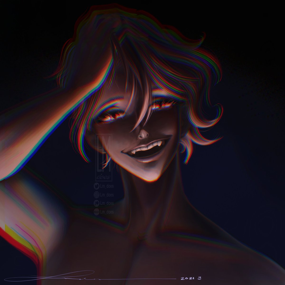 Lm_does's tweet photo. Tried a yandere look, who better to try it on. 🤭 https://t.co/gbhQUvdPjd