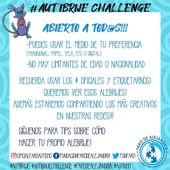DanielaPrezaa's tweet photo. Hola los vengo a invitar al #Autobrijechallenge en conmemoración al #2deAbrilDiadelAutismo es mañana y todas las bases e indicaciones vienen en la fotos, ojalá puedan participar https://t.co/gOyInSt7kb