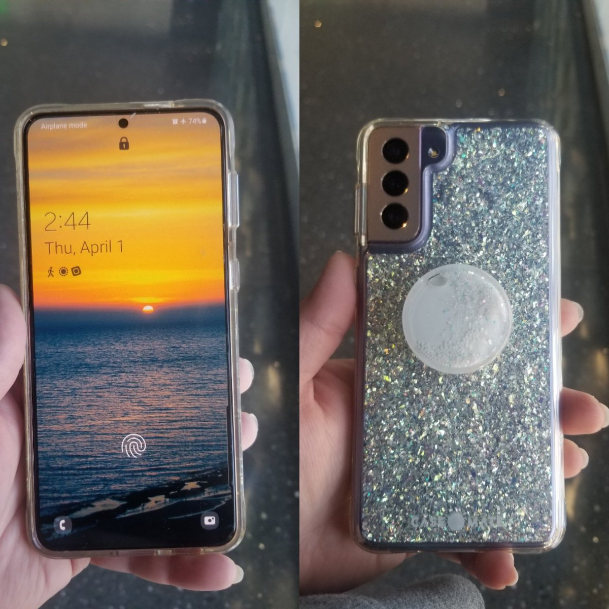 Found this phone in the E gates area women's restroom between <a href="/Starbucks/">Starbucks</a> and gate E5 in terminal 3 of <a href="/PHXSkyHarbor/">Phoenix Sky Harbor International Airport</a>. It's locked &amp; in airplane mode. I turned it in to first TSA office on level 2 as you come off the elevator; they said they'd take it to lost &amp; found.