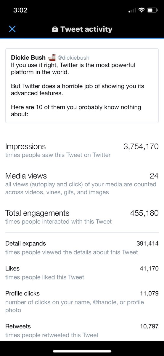 Note to self: there is a market for advanced tips and writing effectively on Twitter. Behold the scale of the internet: