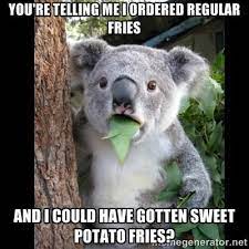 That's right my Australian friend! We do offer it  #shackapatate . It comes with our signature dill dip. #sweetpotatofries #shpkfood #dilldip