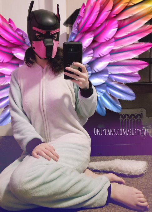 1 pic. Human pup onsie girl egirl egg internet girlfriend online camshow live bdsm puphood mask leather