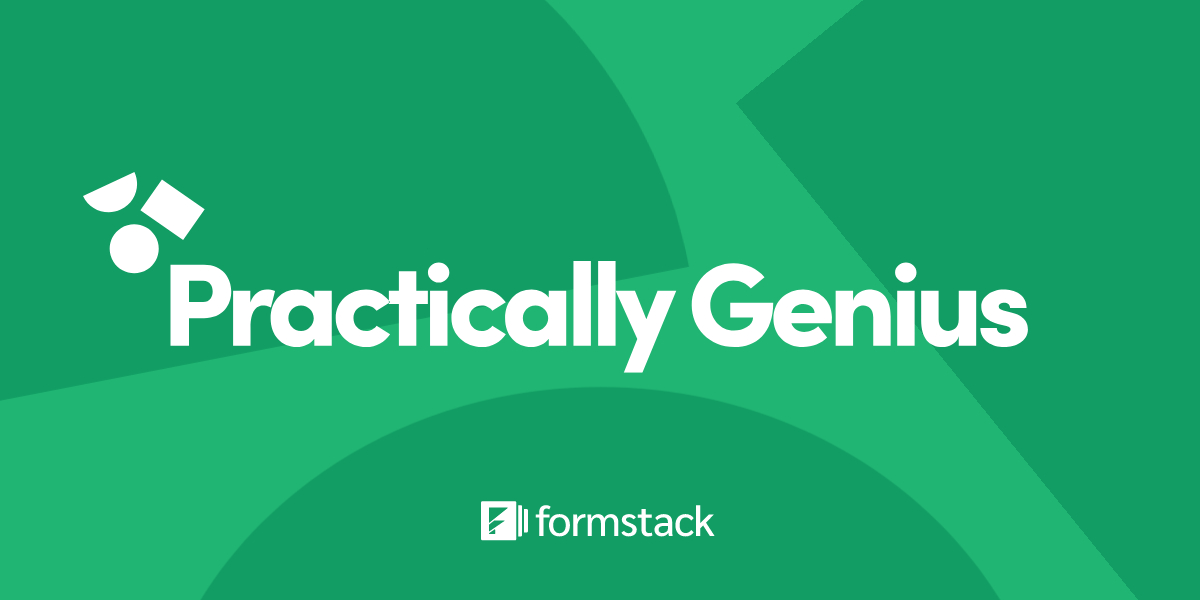Formstack's tweet photo. 14 days left to enter our #PracticallyGenius #contest for a chance to win up to $350 in prizes including some fresh Formstack swag! 😎
While you're there, send a shoutout to a teammate who brings their genius to the table to make work, well, work.
https://t.co/W85d050zyi https://t.co/PoZEPFpkuF