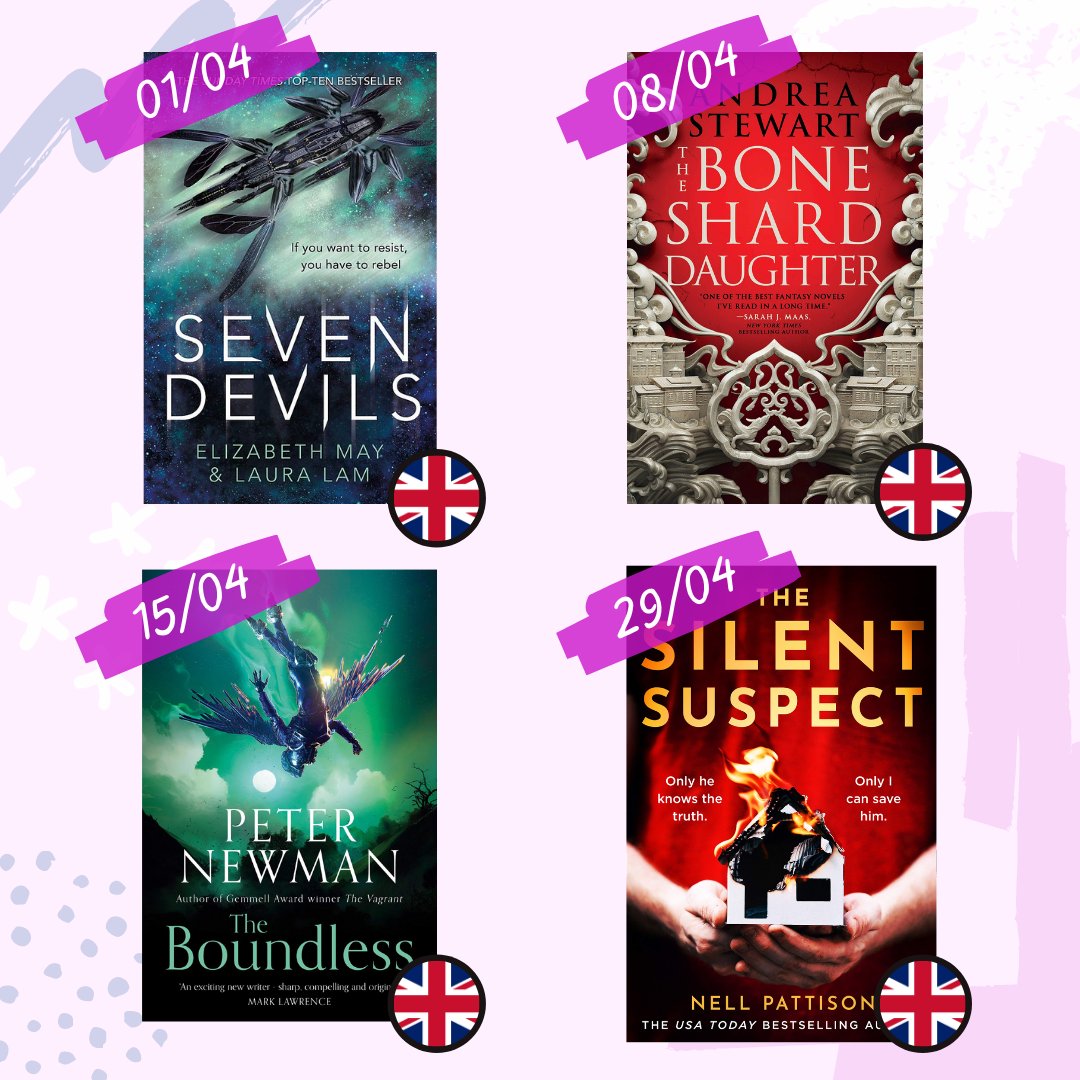MushensEnt's tweet photo. What better way to beat those April showers than by looking forward to our #TeamMushens releases this month?
๐ #SevenDevils by @LR_Lam, with @_ElizabethMay
โจ #BoneShardDaughter by @AndreaGStewart
โ๏ธ #TheBoundless by @runpetewrite
๐ฟ #Ariadne by @jennysaint https://t.co/xMjsNZWtDE