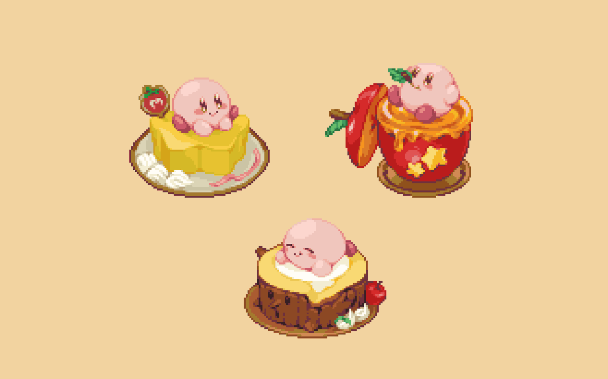 カービィ 「kirby paldolce #pixelart 」|gatoのイラスト