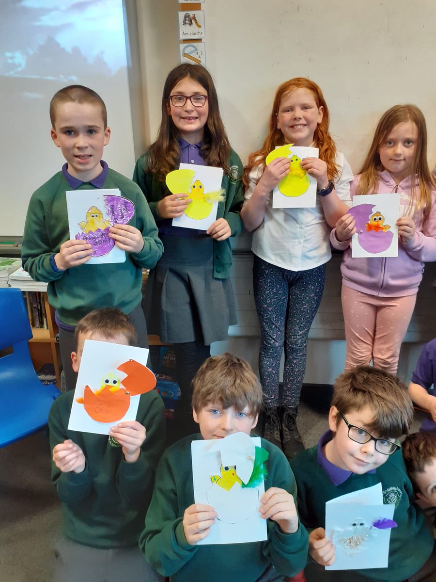 BSGInbhirNis's tweet photo. Cairtean na #Càisge bho C4/5 | #Easter cards from P4/5 🐣 #Gàidhlig #ealan #art #crafts https://t.co/XzcDn5UDVt