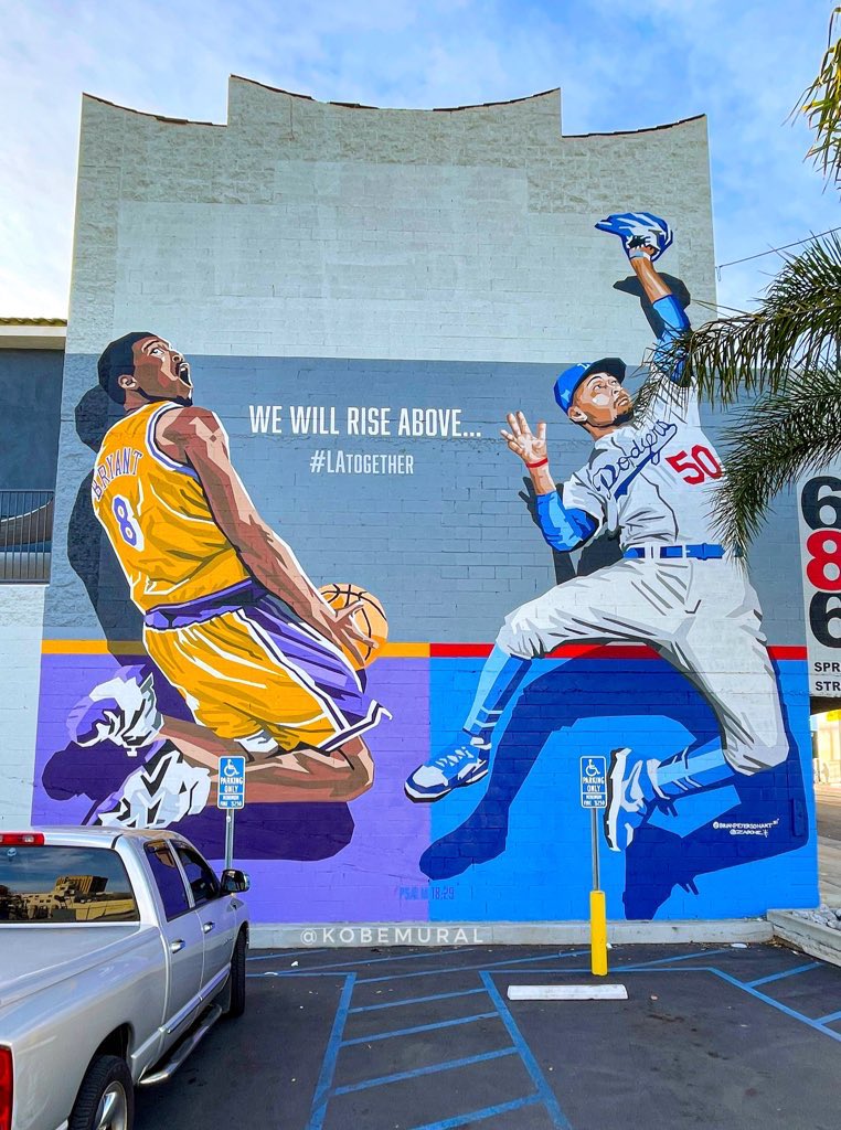 kobemurals's tweet photo. The Kobe &amp; Mookie Betts mural. For the Lakers and Dodgers.

686 N Spring St, Chinatown (next to Philippe The Original) by brianpetersonart &amp; zaoone. https://t.co/JN5UaoLqgR