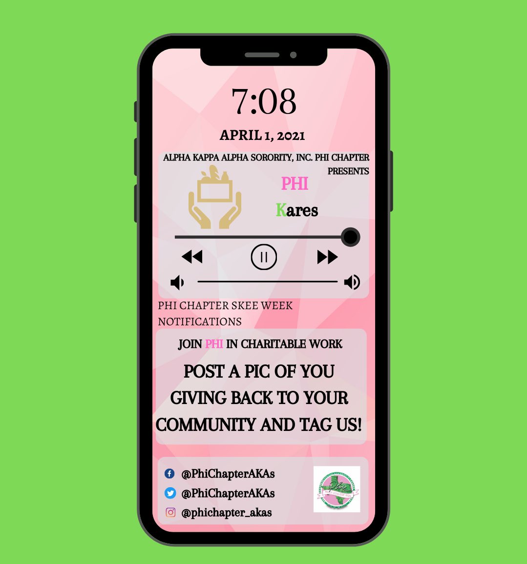 PhiChapterAKAs's tweet photo. Today our ladies will be serving their community. Wanna help too? Cash app: $WileyCashier to fill up the Food Pantry 💖💚 https://t.co/pnu5p6eVvd