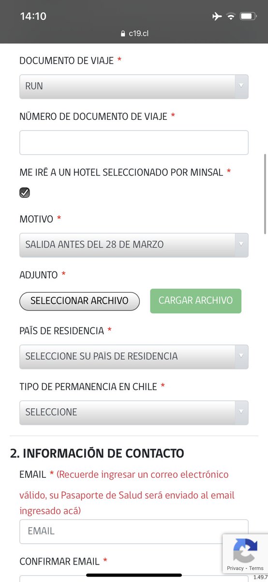 Tobal90's tweet photo. @robertoscl @SeremiSaludRM Esto me aparece a mi, con eso el item para agregar la reserva desaparece, eso si creo que el hotel te lo asignas cuando llegas a chile (aun no llego), ojalá te sirva! https://t.co/771PX5HajB