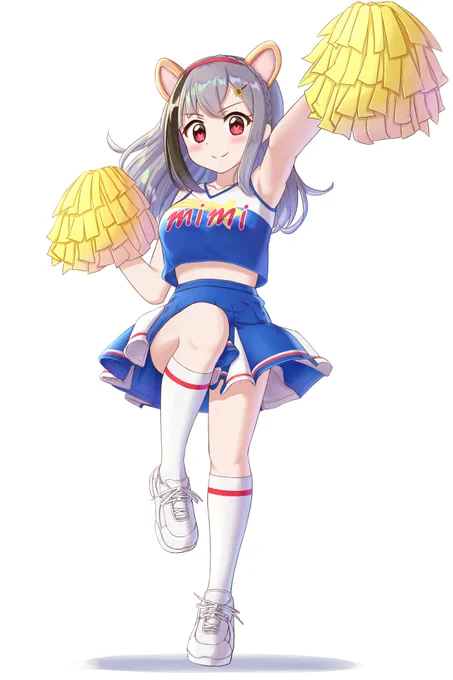 本当にチアをやってたとのことで
チアガールミミちゃんを描いてみました!
遅くなったけど1周年おめでとう!!( *˙ω˙*)و
#雲母ミミ
#みみみゅーじあむ 