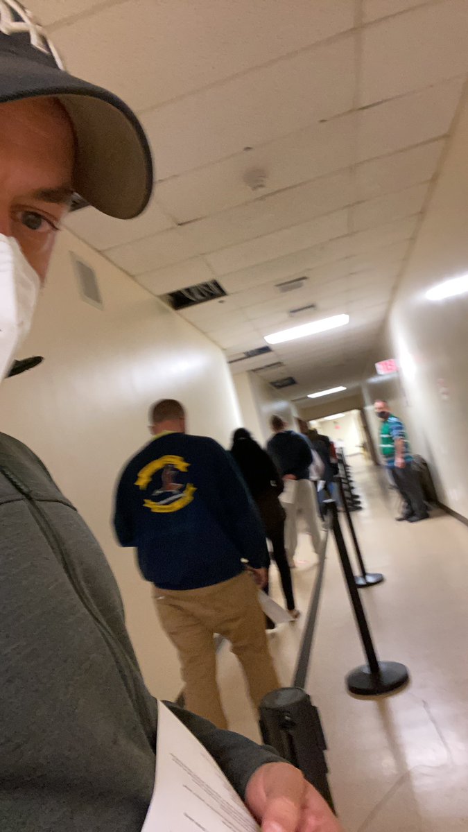 PeteDominick's tweet image. Ok I’m in my second longish line but I’m in line and so I’m elated. People working are volunteers and very kind. I wish I’d come with someone like the cute young couple ahead giggling, but you’re reading this so I don’t feel like I’m experiencing it alone. #gettingvaccinated