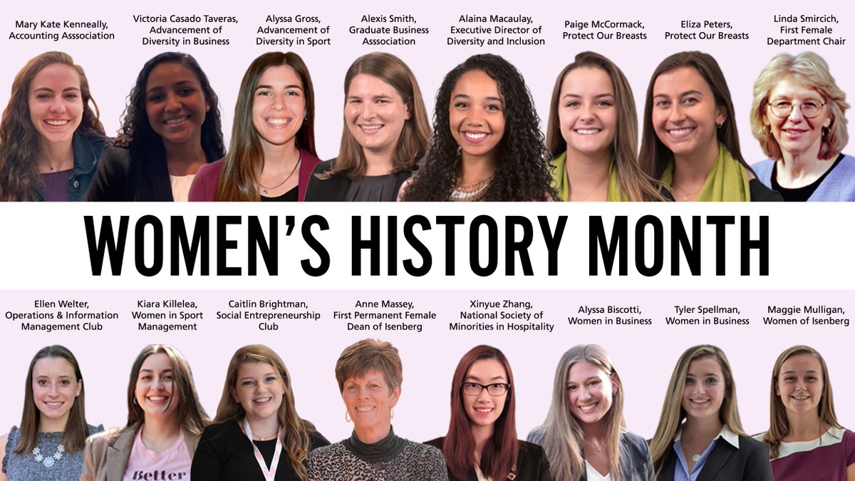 IsenbergUMass's tweet photo. #WomensHistoryMonth ended yesterday, but our appreciation for the women in leadership in Isenberg never ends👏😌 Tag other strong leaders below! https://t.co/FYPiRGTfSN