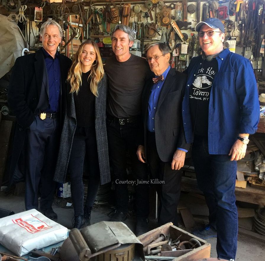 Titine_HDF's tweet photo. Courtesy: Jaime Killion (2018)
Mark Harmon, Emily Wickersham, Mike Wolfe, David McCallum and Scott Williams on the set.
#MarkHarmon #AgentGibbs #LeroyJethroGibbs #JethroGibbs #Gibbs #EmilyWickersham #AgentBishop #EleanorBishop #Bishop #DavidMcCallum #DrMallard #Ducky #NCIS https://t.co/oDwHcY8aVV