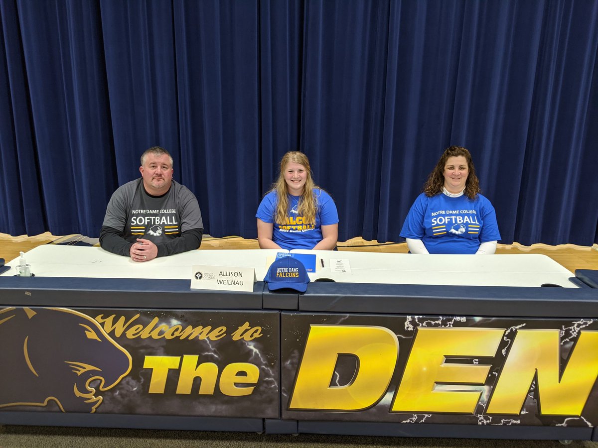 SCCSPanthers's tweet photo. Congratulations to Allie (Notre Dame College Softball), Leighann (Ashland University Cheerleading) and DeAron (Waynesburg University Basketball) who all signed their letters of intent today!  #PantherStrong https://t.co/6pPSUnOVxD