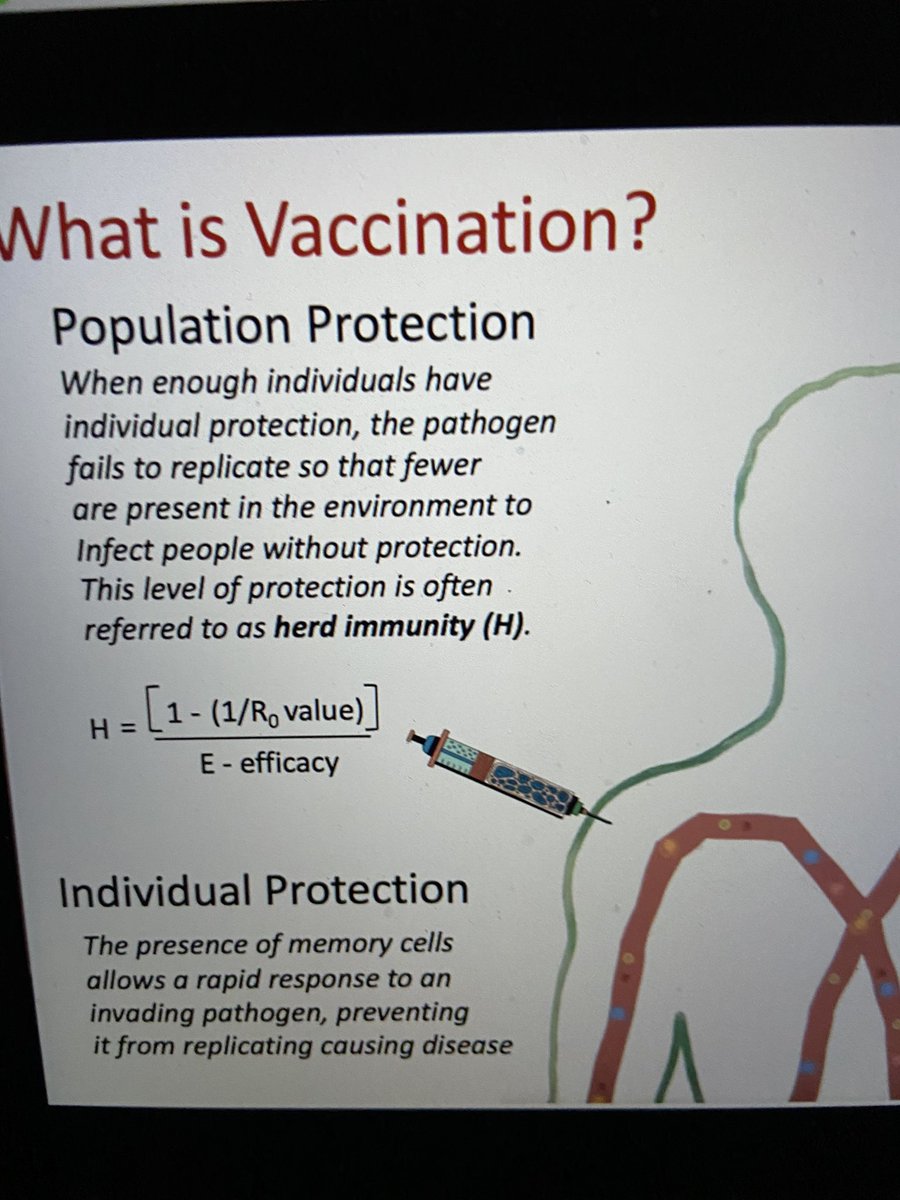 STEMunityonX's tweet photo. Here we can calculate how many people we need to vaccinated for herd immunity. Dr. Julian Mitchell is talking us through that calculation @UoPScience #CommunityLectures https://t.co/rEYCzM8Ptr