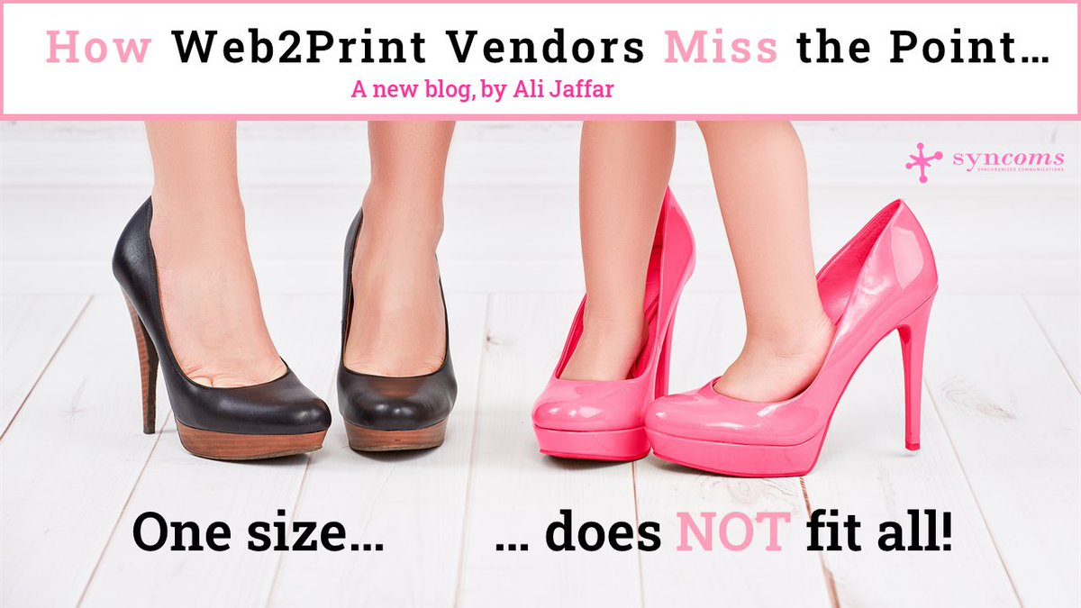 Syncoms's tweet photo. One size does NOT fit at all, so why keep pretending a Web2Print solution magically will? 

Struggles with your Web2Print solution may not be your fault! 
https://t.co/DTeU0S6Rmn https://t.co/5cY5TMdrqp