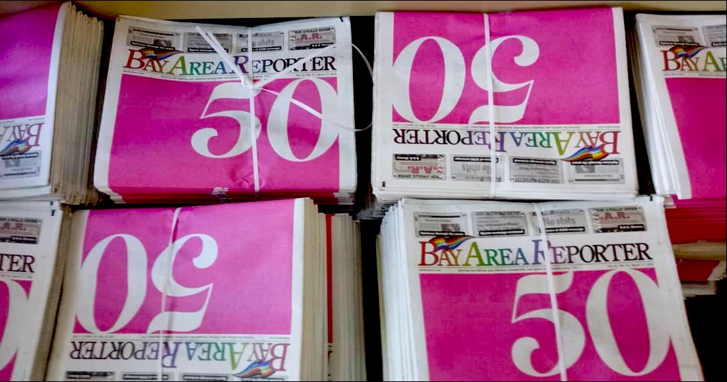 eBARnews's tweet photo. Our 64-page 50th anniversary edition is going out to newsstands today! Pick up a commemorative copy before they're gone. https://t.co/xvFSGMTvGS
Not in SF? view/download at https://t.co/EIOlAtnbHu
#BARat50 #bayareareporter
#newspaper #LGBTnews
#sanfrancisco #50thanniversary https://t.co/02gR1y3Ngw