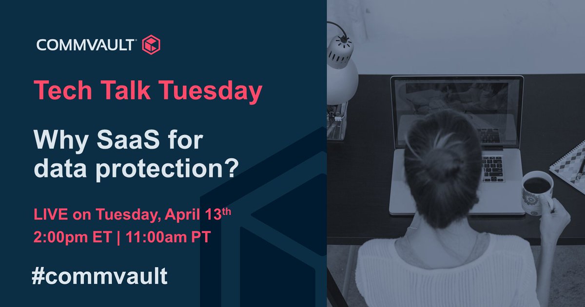 Join #Commvault on 4/13 to learn more about how #SaaS data protection can help support your journey to the cloud while reducing costs, decreasing overhead, and eliminating headaches!  ow.ly/Ave7102CTVr