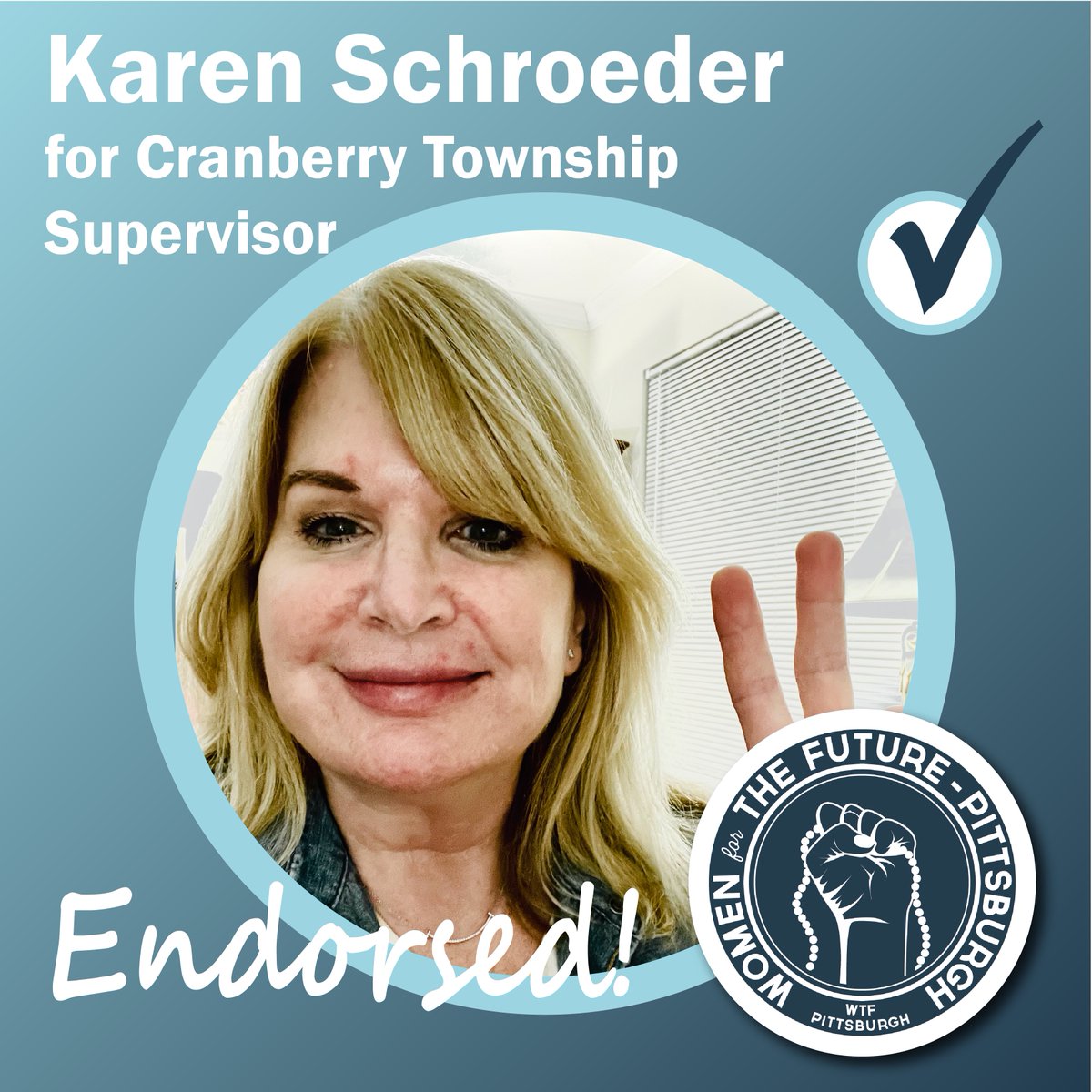 wtfpittsburgh's tweet photo. Karen Schroeder
Supervisor, Cranberry Township

9/10 https://t.co/tIW8GCklPN