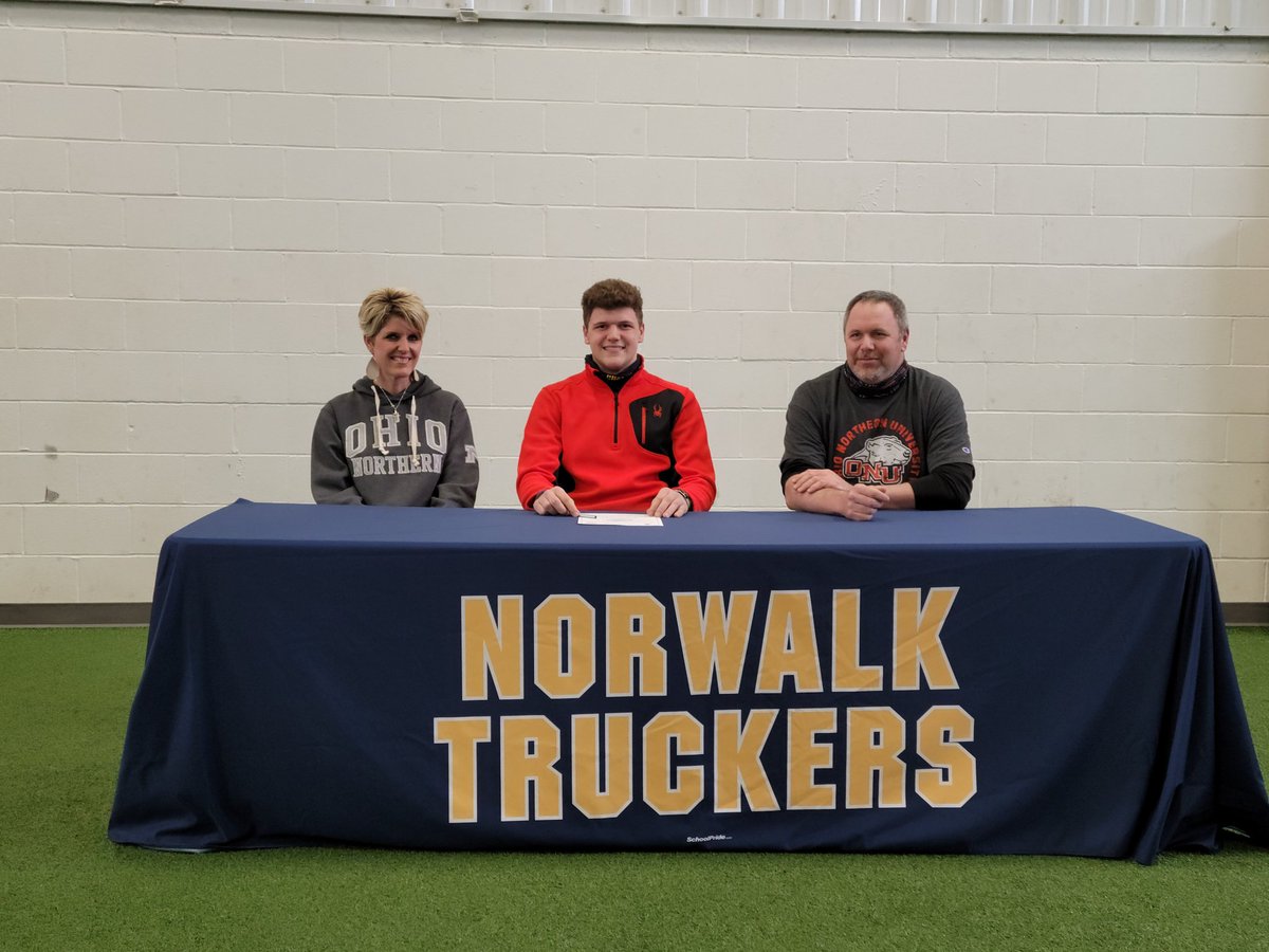 NHSTruckers's tweet photo. Garrett Chapin signs his NLI to continue his education and basketball career at Ohio Northern. Congratulations Garrett! https://t.co/C1pirJrl14