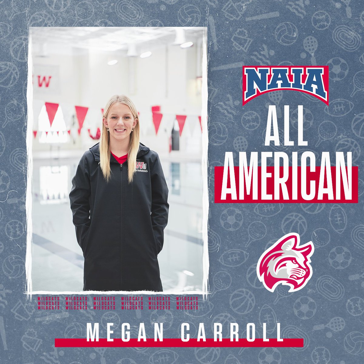 IWUWildcats's tweet photo. Congratulations! Megan Carroll earned All-American status for her success during the 2020-2021 swim season! https://t.co/z7EHVCZvGs