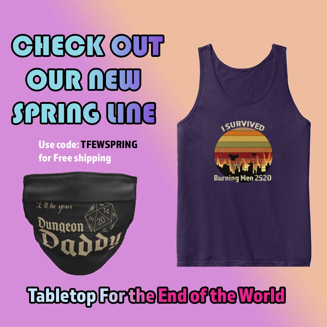 TFEWcast's tweet photo. We have new merchandise!!! Shop now:
https://t.co/K2zwY07zn5?

#DnD #DnDmerch #DnDtees #Podcast #podnation #Comedy #horror #DnDpodcast #DnD5e #Discount #Actualplay #Actualplaypodcast https://t.co/5FbBQNto6F