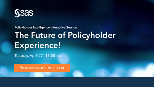sylvietache's tweet photo. Join the SAS #CustomerIntelligence experts in this interactive virtual session to secure practical steps on how you can create a more connected policyholder experience with #analytics. Reserve your seat! #DigitalTransformation https://t.co/uk0RhzqxiS https://t.co/Jw2syw2jpW
