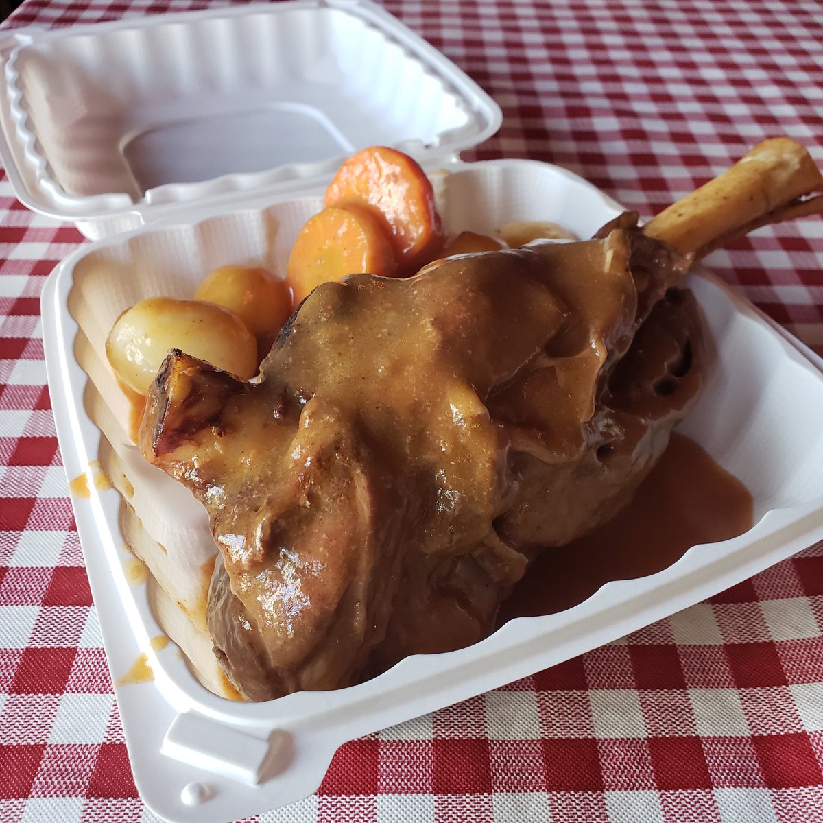 We have Lamb shanks for this Easter weekend only! Starting today April 1st, no fooling!