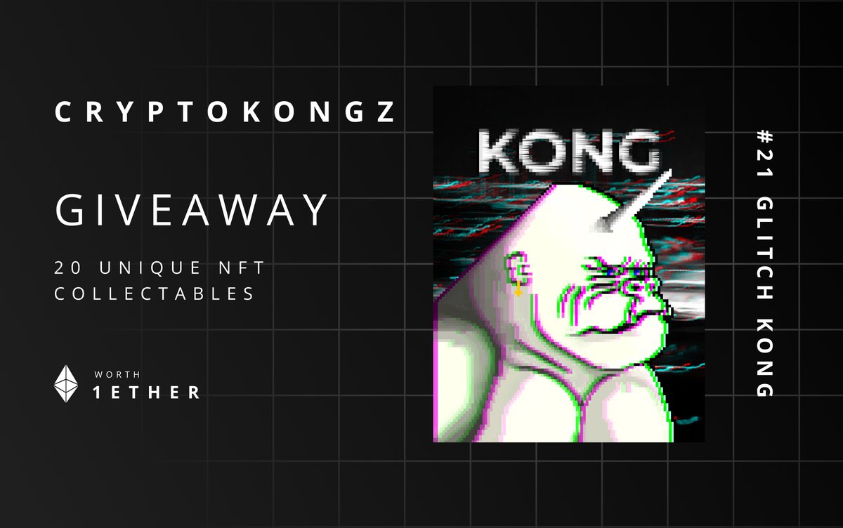 cryptokongrift's tweet photo. Newly minted NFT, CryptoKongz are up for grabs.
#NFT #nftart #nftcollector #cryptoart #Bitcoin  #btc #cryptokong #GodzillaVsKong  #NFTCommunity #freegiveaway #ETH #Ethereum https://t.co/8gNgiVoUiE