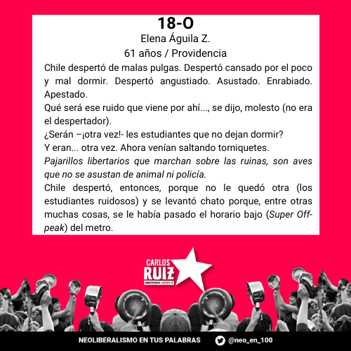 neo_en_100's tweet photo. 📚 Seguimos compartiendo los relatos que llegaron para concursar en  #neoliberalismoentuspalabras. 
🤓 Pasen a leer a 
Elena Águila que escribe desde Providencia. 

#Vamosaleer https://t.co/ILspxVk424
