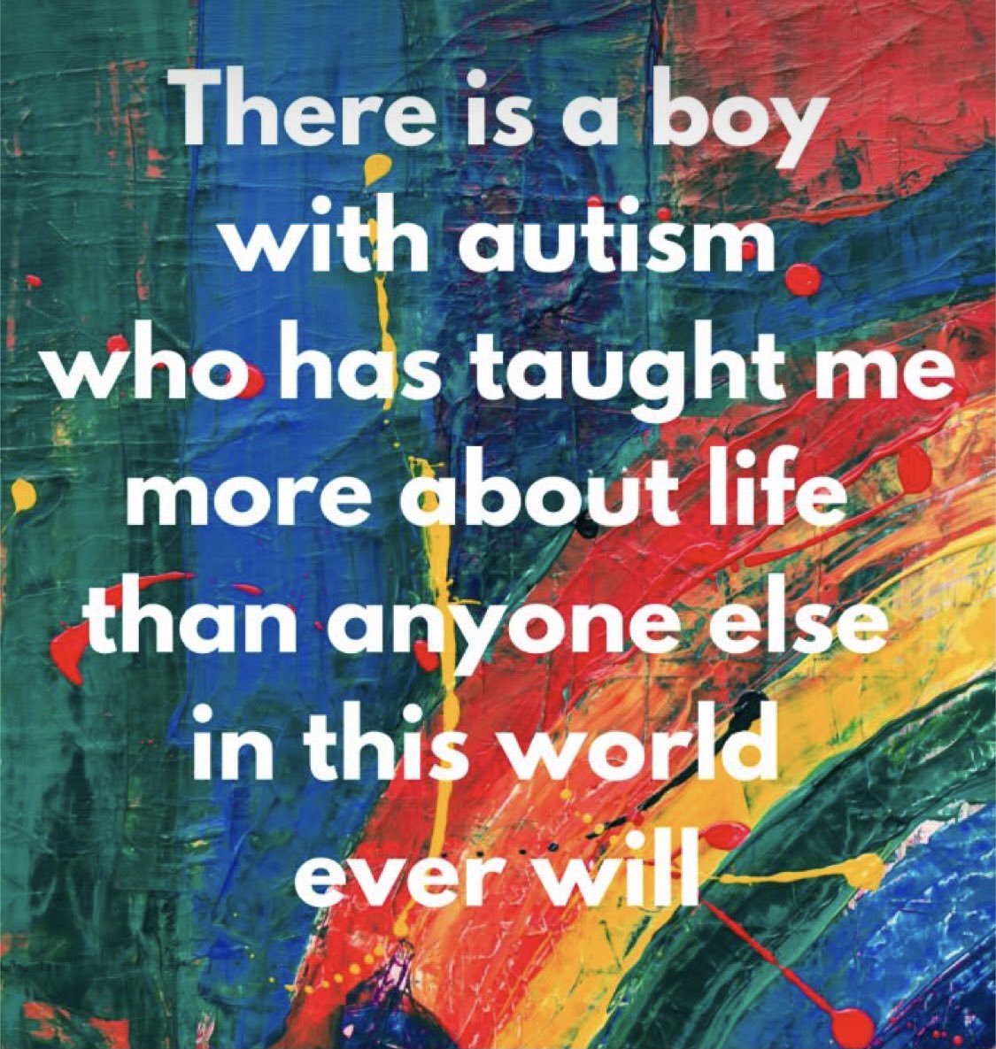 MsFleming__'s tweet photo. Couldn’t agree with this more. Working as a behavior therapist allowed me to work with several boys with autism who all were nothing but selfless &amp; loving. #AutismAwareness ❤️ 💛 🧩 💙 💜 https://t.co/J6GnPZQNZQ
