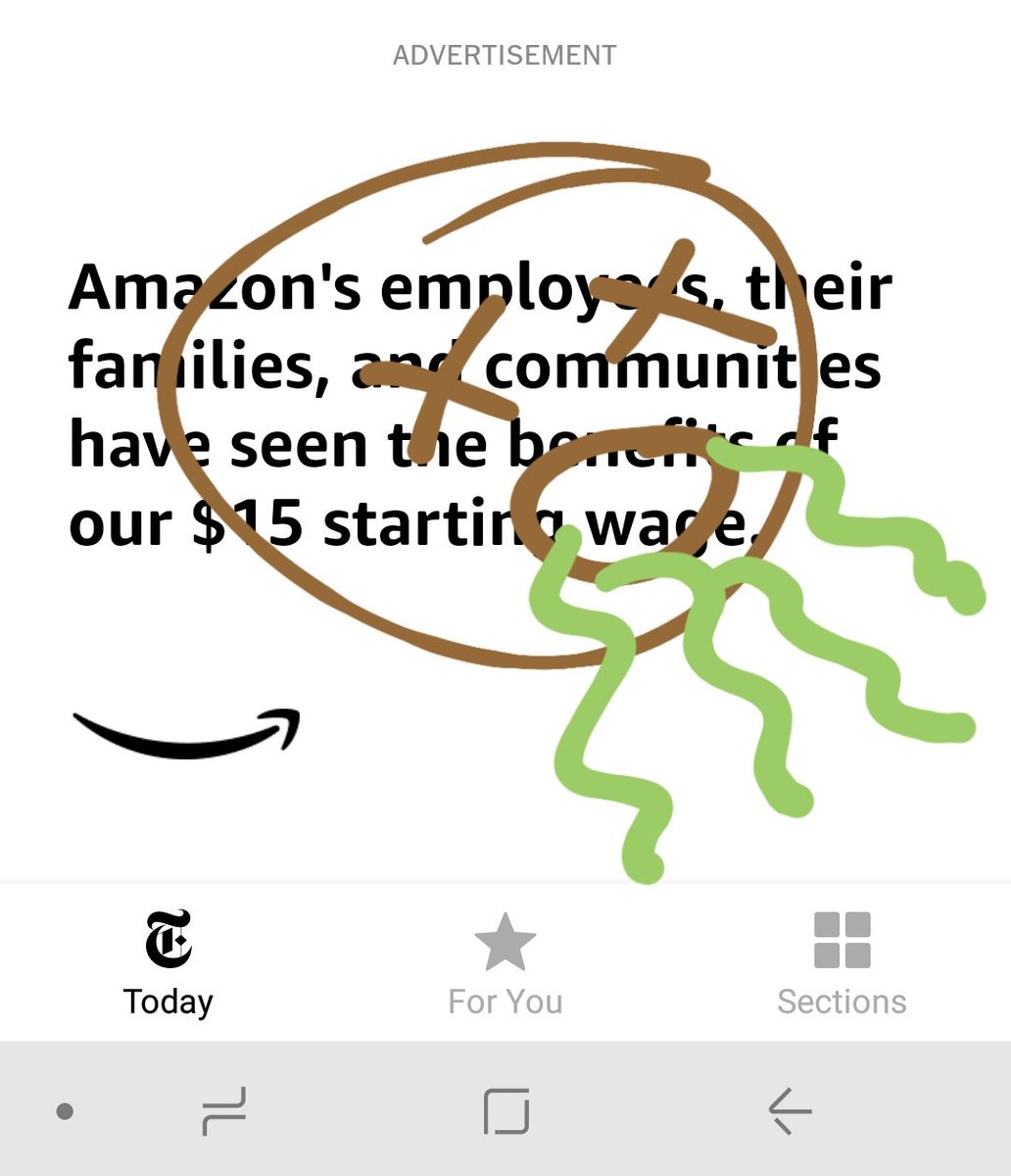 Dear <a href="/nytimes/">The New York Times</a>, why is it that the only daily coverage I'm seeing of the movement for unionization by Amazon employees are these stinky ads?? #AmazonUnions #workersrights #UnionizeAmazon #NYTimes