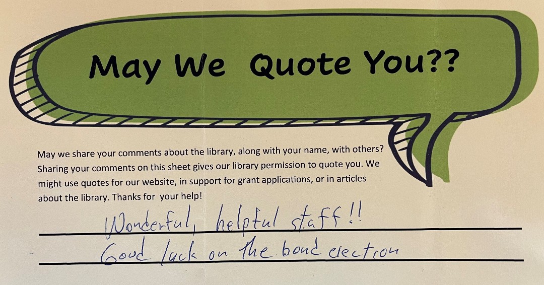 CbruckMccall's tweet photo. We got this in our suggestion box today ~ and we feel the same way about our patrons!! https://t.co/njkreMcx1R